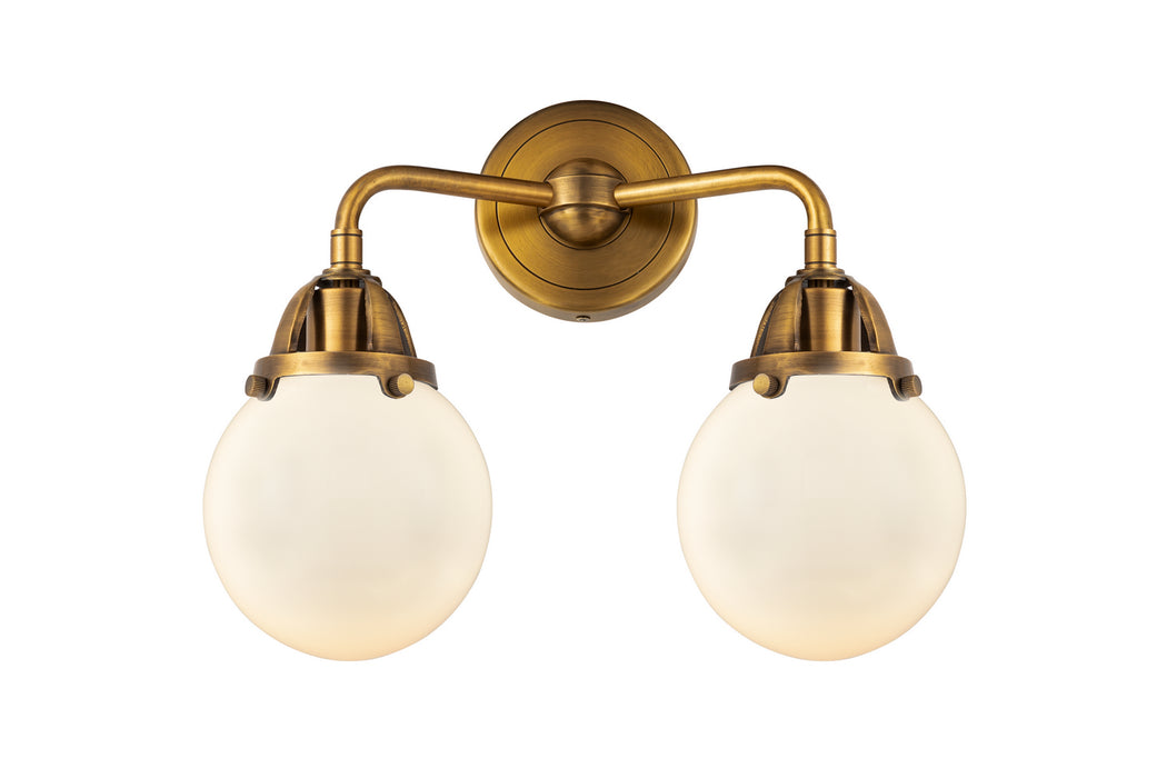 Innovations 288-2W-BB-G201-6 Two Light Bath Vanity, Brushed Brass