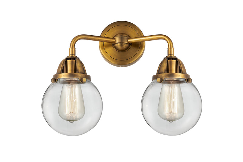 Innovations 288-2W-BB-G202-6 Two Light Bath Vanity, Brushed Brass