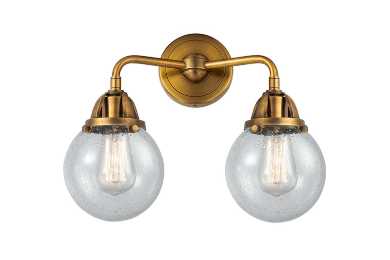 Innovations 288-2W-BB-G204-6 Two Light Bath Vanity, Brushed Brass