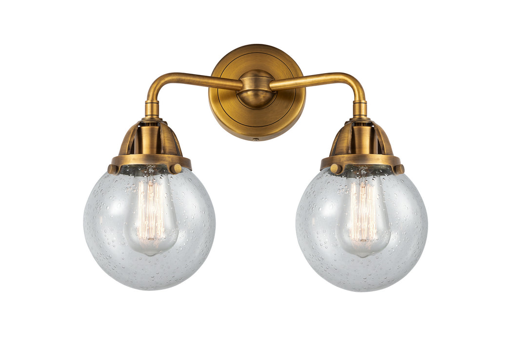 Innovations 288-2W-BB-G204-6 Two Light Bath Vanity, Brushed Brass