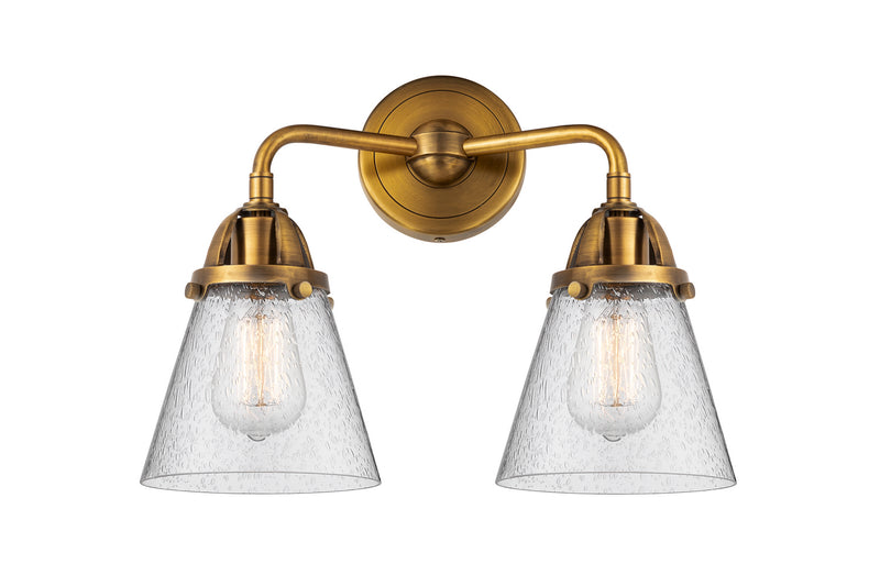 Innovations 288-2W-BB-G64 Two Light Bath Vanity, Brushed Brass
