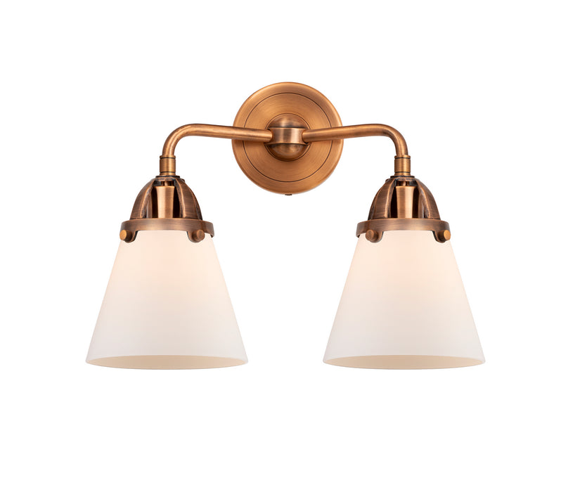 Innovations 288-2W-AC-G61 Two Light Bath Vanity, Antique Copper