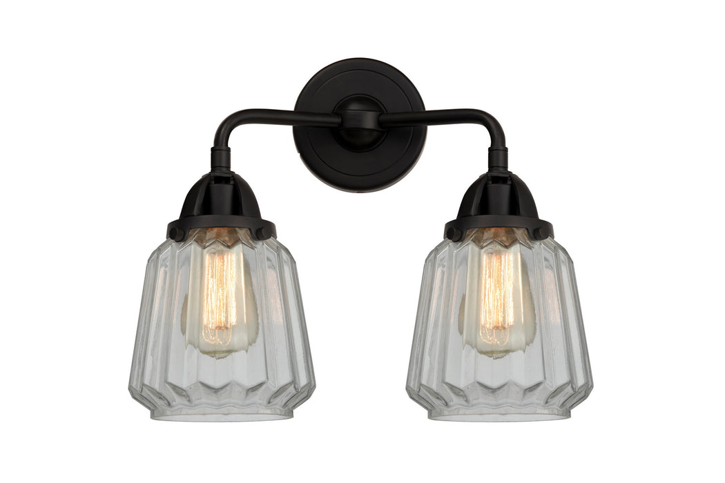 Innovations 288-2W-BK-G142 Two Light Bath Vanity, Matte Black