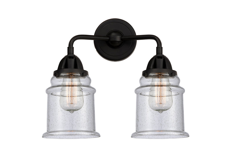 Innovations 288-2W-BK-G184 Two Light Bath Vanity, Matte Black
