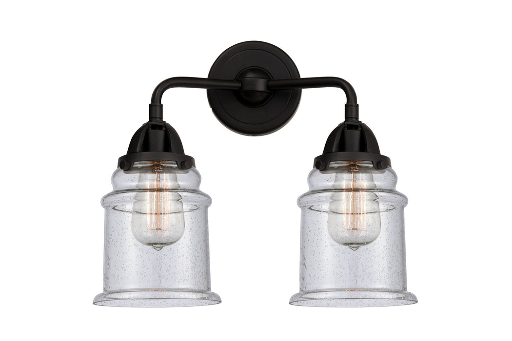 Innovations 288-2W-BK-G184 Two Light Bath Vanity, Matte Black