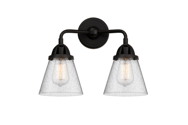 Innovations 288-2W-BK-G64 Two Light Bath Vanity, Matte Black