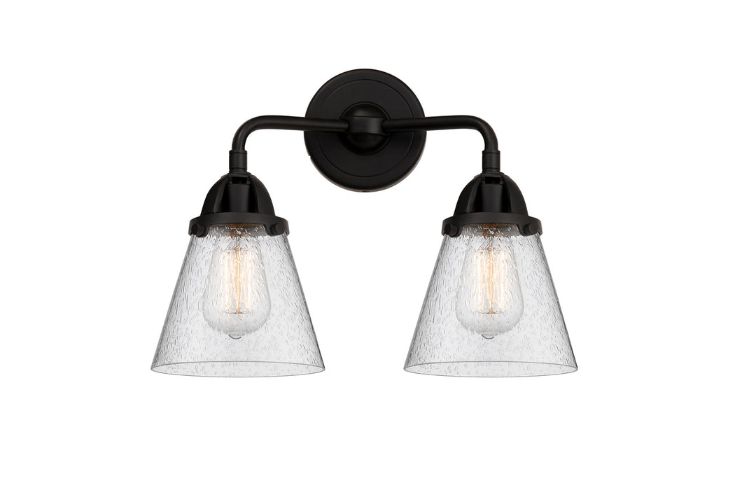 Innovations 288-2W-BK-G64 Two Light Bath Vanity, Matte Black