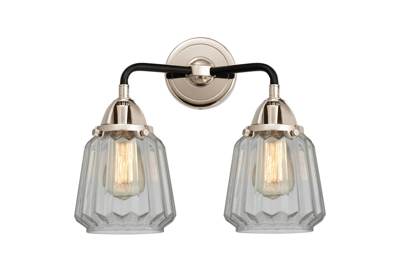 Innovations 288-2W-BPN-G142 Two Light Bath Vanity, Black Polished Nickel
