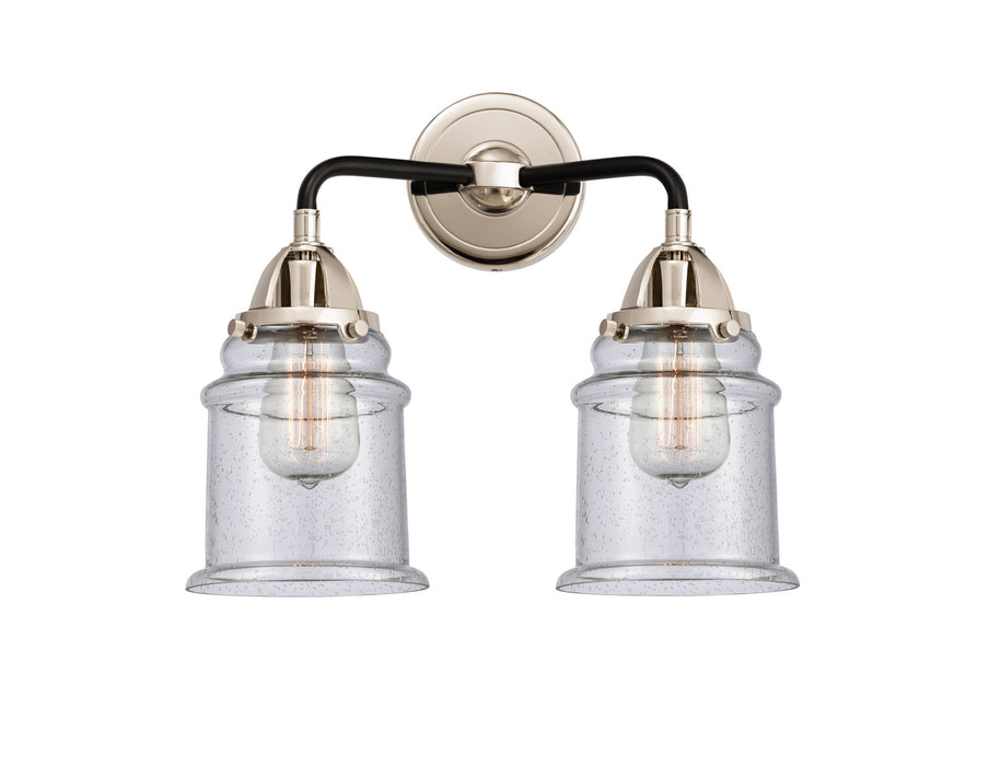 Innovations 288-2W-BPN-G184 Two Light Bath Vanity, Black Polished Nickel