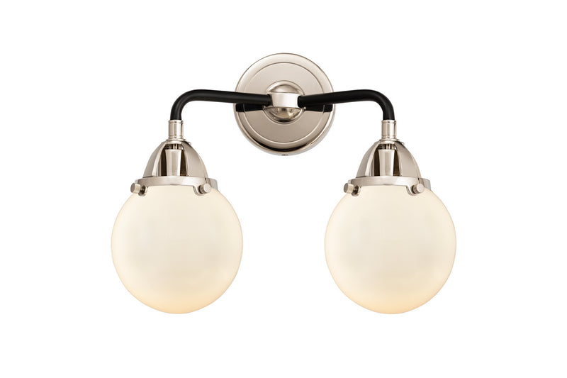 Innovations 288-2W-BPN-G201-6 Two Light Bath Vanity, Black Polished Nickel