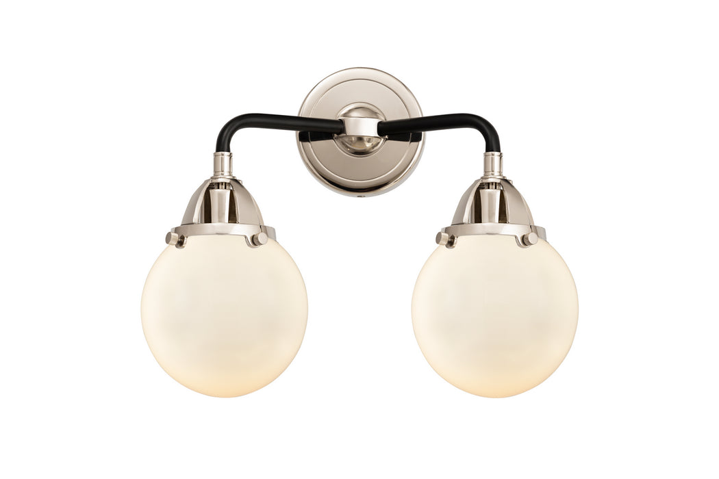 Innovations 288-2W-BPN-G201-6 Two Light Bath Vanity, Black Polished Nickel