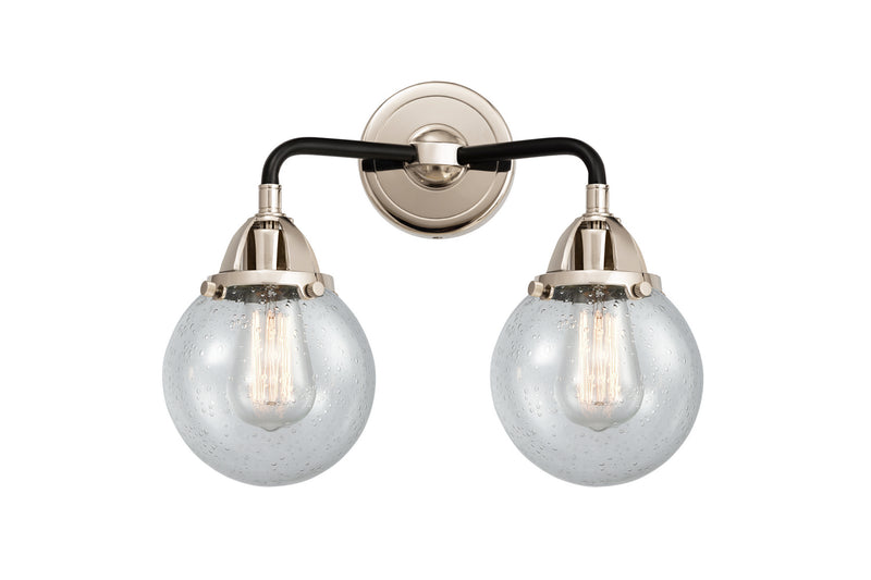 Innovations 288-2W-BPN-G204-6 Two Light Bath Vanity, Black Polished Nickel