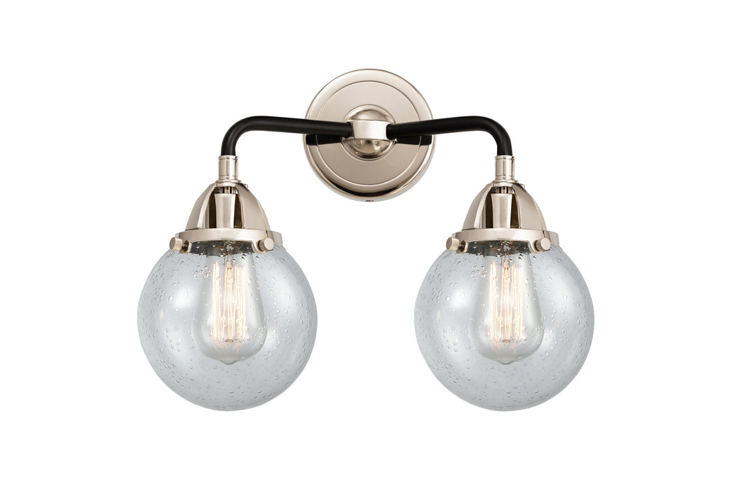 Innovations 288-2W-BPN-G204-6 Two Light Bath Vanity, Black Polished Nickel