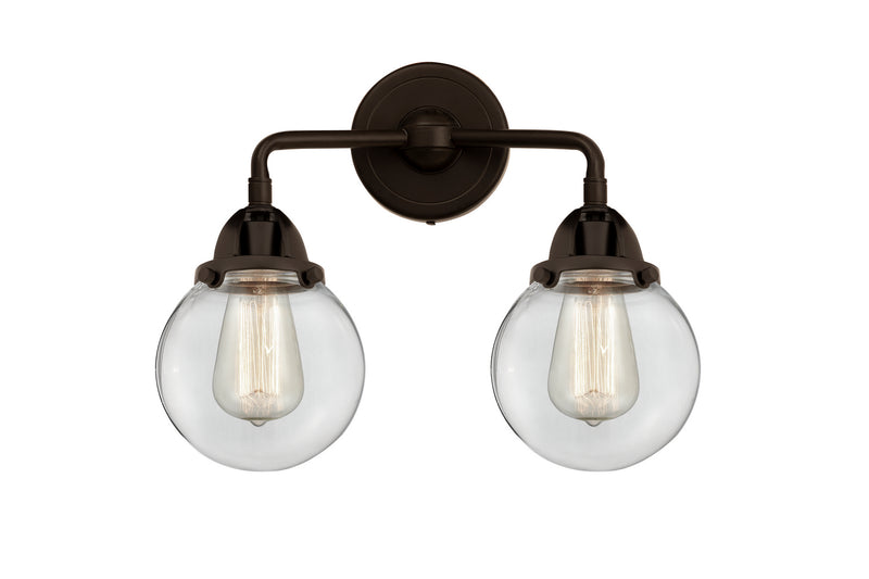Innovations 288-2W-OB-G202-6 Two Light Bath Vanity, Oil Rubbed Bronze