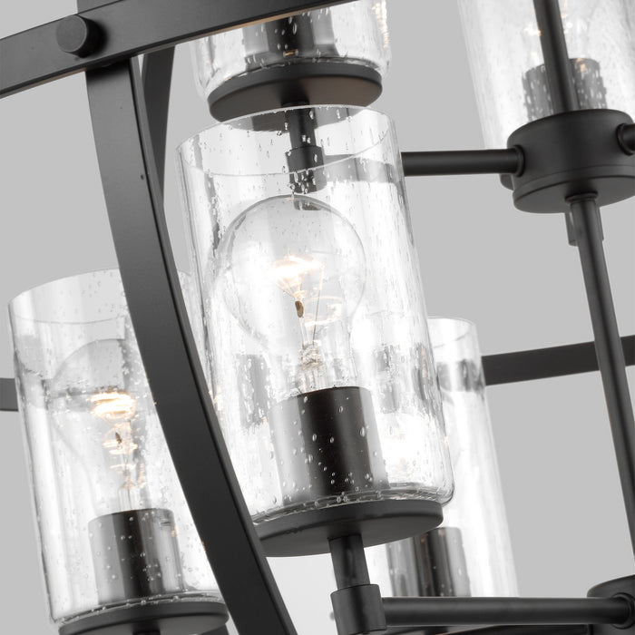 Generation Lighting 3124679-112 Nine Light Chandelier, Midnight Black