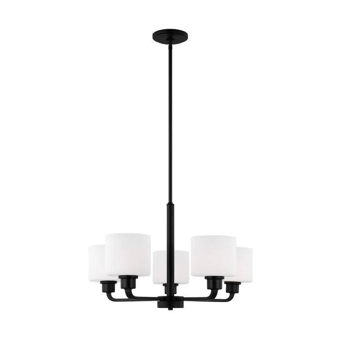 Generation Lighting 3128805-112 Five Light Chandelier, Midnight Black