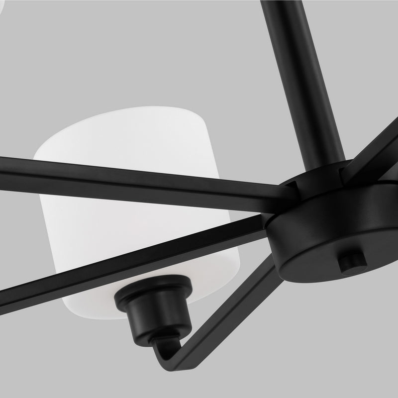 Generation Lighting 3128809-112 Nine Light Chandelier, Midnight Black