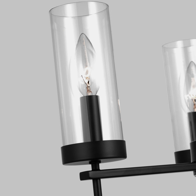 Visual Comfort Studio 3190303-112 Three Light Chandelier, Midnight Black