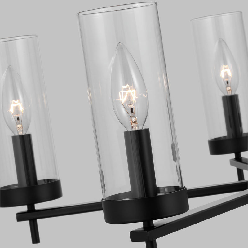 Visual Comfort Studio 3190305-112 Five Light Chandelier, Midnight Black