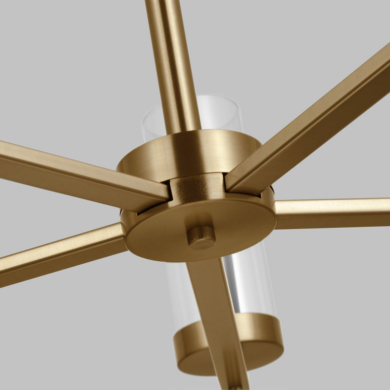 Visual Comfort Studio 3190305-848 Five Light Chandelier, Satin Brass