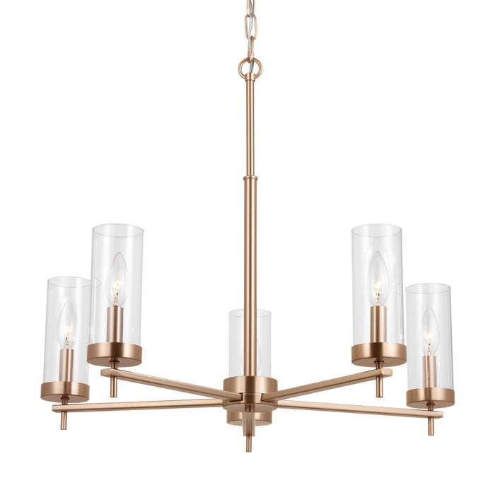 Visual Comfort Studio 3190305EN-848 Five Light Chandelier, Satin Brass