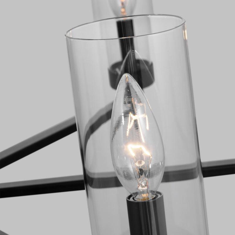 Visual Comfort Studio 3190309-112 Nine Light Chandelier, Midnight Black