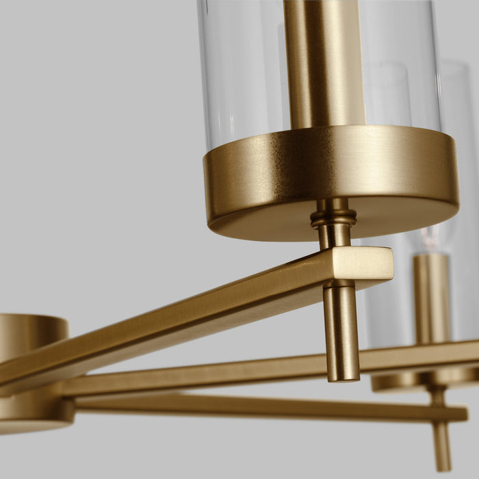 Visual Comfort Studio 3190309EN-848 Nine Light Chandelier, Satin Brass