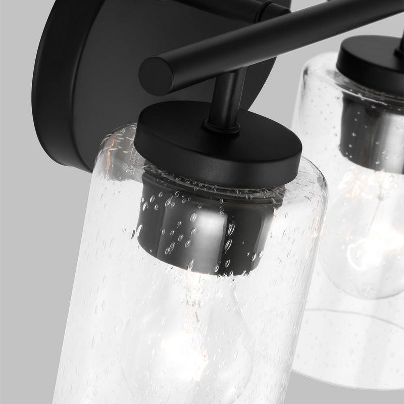 Generation Lighting 41171-112 Two Light Wall / Bath, Midnight Black