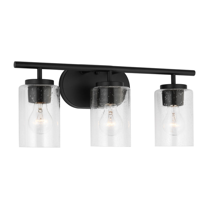 Generation Lighting 41172-112 Three Light Wall / Bath, Midnight Black
