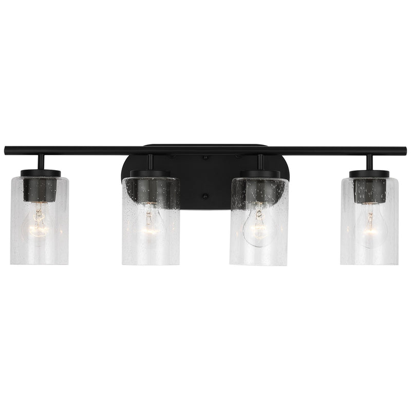 Generation Lighting 41173-112 Four Light Wall / Bath, Midnight Black
