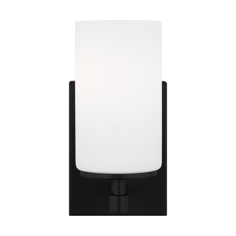 Generation Lighting 4124601-112 One Light Wall / Bath Sconce, Midnight Black