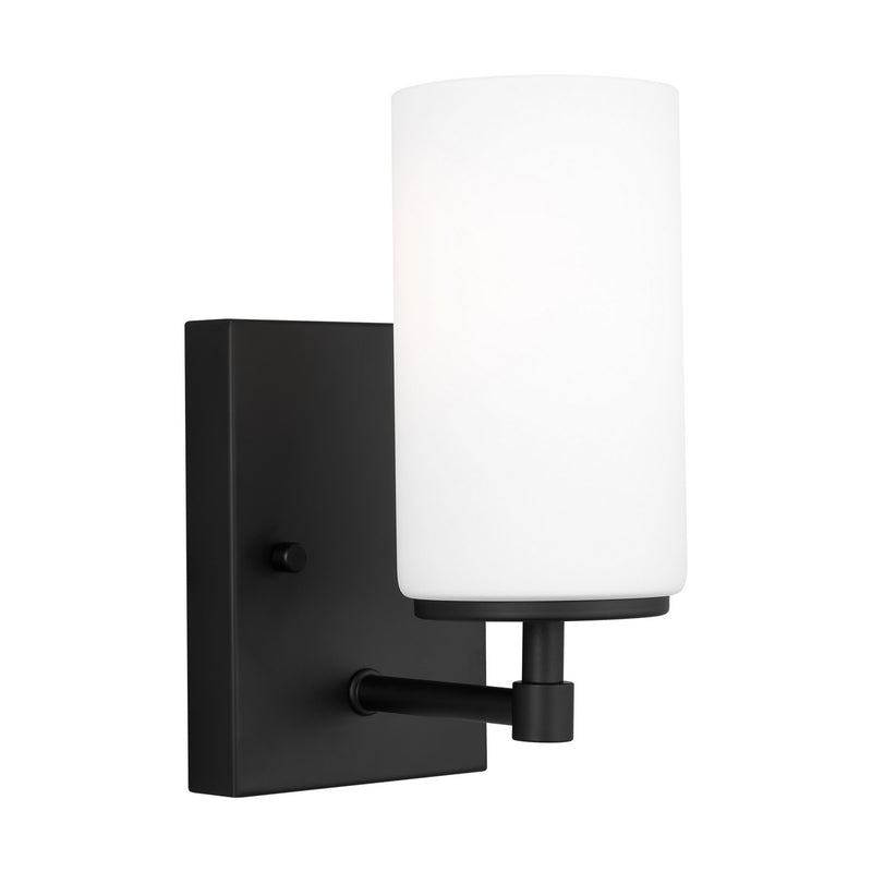 Generation Lighting 4124601EN3-112 One Light Wall / Bath Sconce, Midnight Black