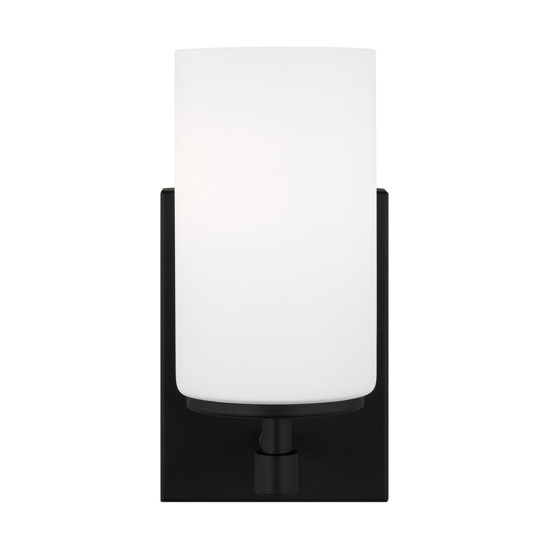 Generation Lighting 4124601EN3-112 One Light Wall / Bath Sconce, Midnight Black