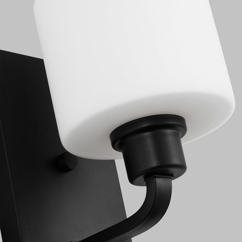 Generation Lighting 4128801-112 One Light Wall / Bath Sconce, Midnight Black