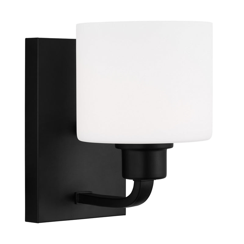 Generation Lighting 4128801EN3-112 One Light Wall / Bath Sconce, Midnight Black