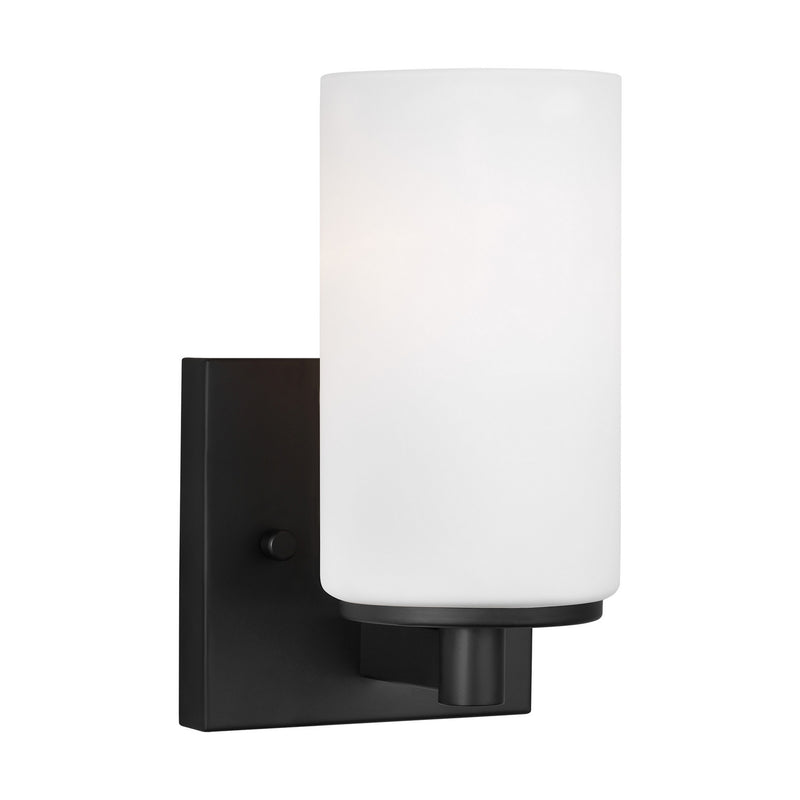 Generation Lighting 4139101EN3-112 One Light Wall / Bath Sconce, Midnight Black