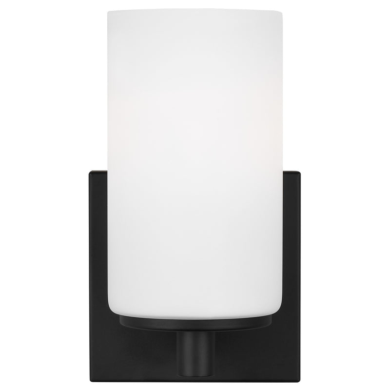 Generation Lighting 4139101EN3-112 One Light Wall / Bath Sconce, Midnight Black