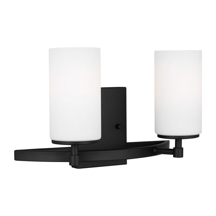 Generation Lighting 4424602-112 Two Light Wall / Bath, Midnight Black