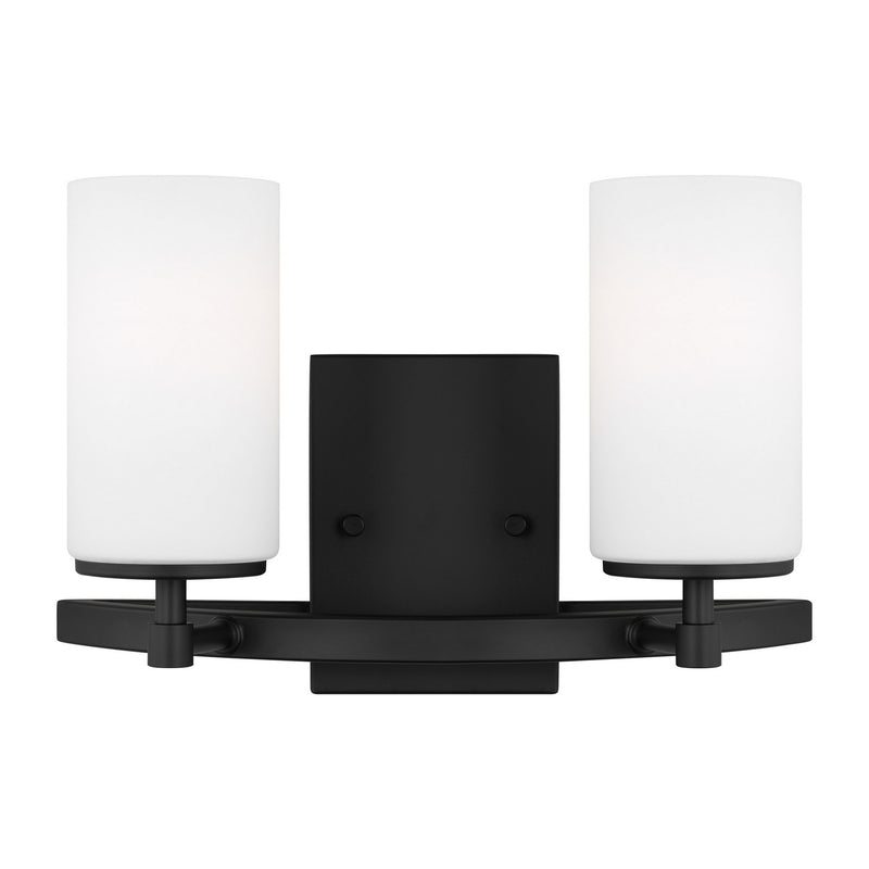 Generation Lighting 4424602-112 Two Light Wall / Bath, Midnight Black