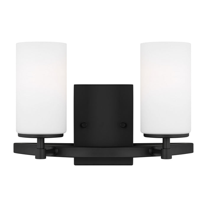 Generation Lighting 4424602-112 Two Light Wall / Bath, Midnight Black