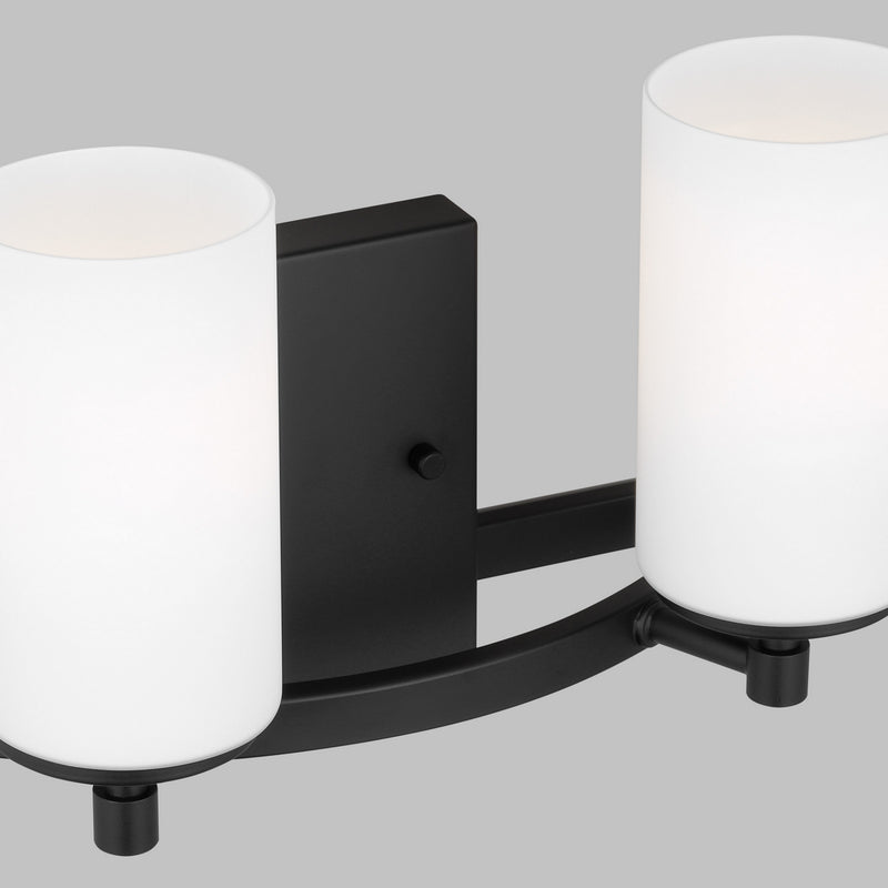 Generation Lighting 4424602EN3-112 Two Light Wall / Bath, Midnight Black