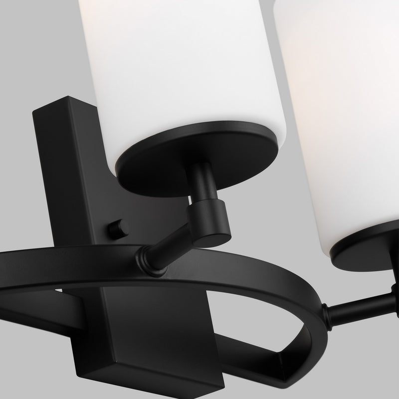 Generation Lighting 4424602EN3-112 Two Light Wall / Bath, Midnight Black