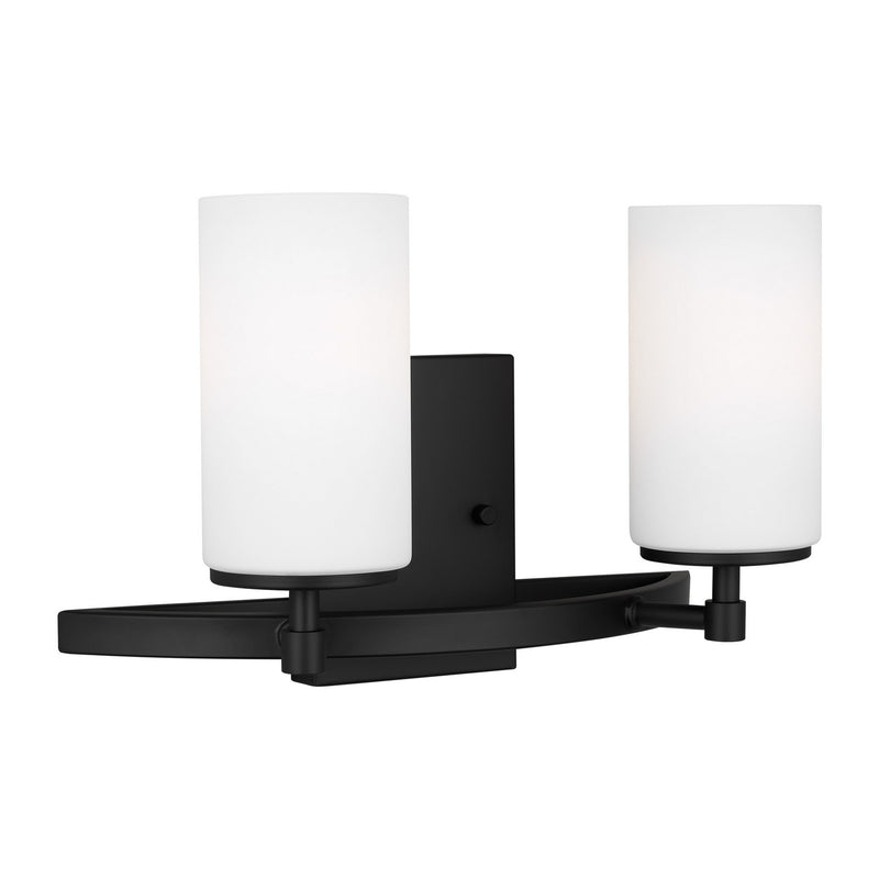 Generation Lighting 4424602EN3-112 Two Light Wall / Bath, Midnight Black