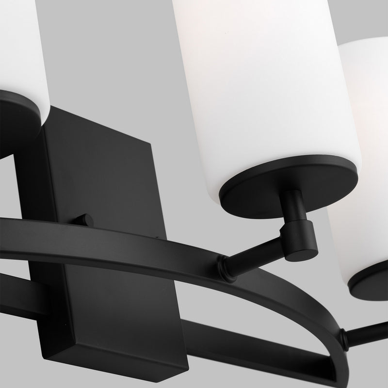 Generation Lighting 4424603-112 Three Light Wall / Bath, Midnight Black