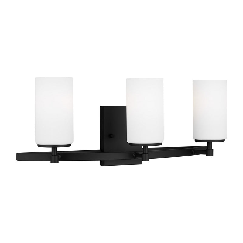 Generation Lighting 4424603-112 Three Light Wall / Bath, Midnight Black