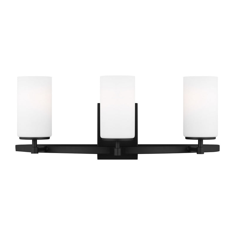 Generation Lighting 4424603EN3-112 Three Light Wall / Bath, Midnight Black