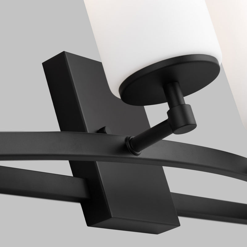 Generation Lighting 4424604-112 Four Light Wall / Bath, Midnight Black