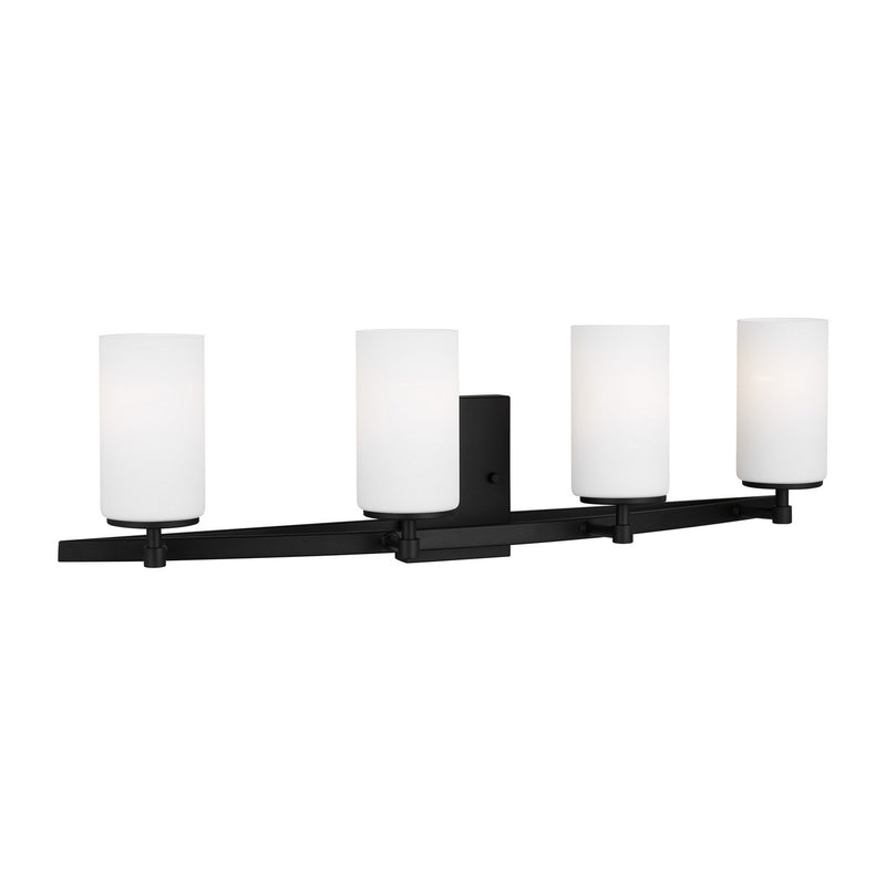 Generation Lighting 4424604-112 Four Light Wall / Bath, Midnight Black