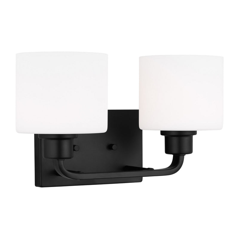 Generation Lighting 4428802EN3-112 Two Light Wall / Bath, Midnight Black
