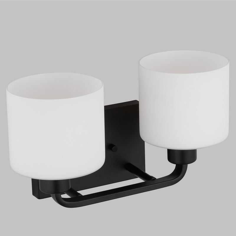Generation Lighting 4428802EN3-112 Two Light Wall / Bath, Midnight Black